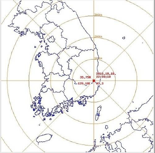 경주에서 규모 3.3 지진이 또 발생했다 (자료=기상청)
