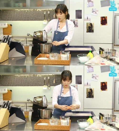 태연 V앱 방송 캡처