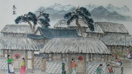동짓날 풍경 (사진=국립민속박물관)