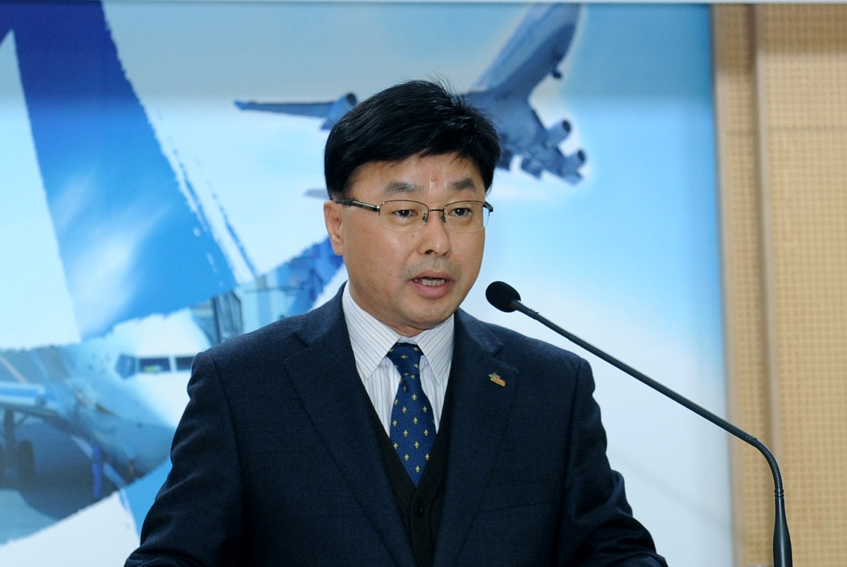 조남월 영천시 부시장이 지난 2일 취임식에서 인사말을 하고 있다.(사진제공=영천시)