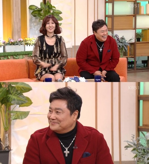 트로트가수 윤수현과 남진이 '아침마당'에 동반 출엲했다. (사진=KBS 1TV 방송화면 캡처)