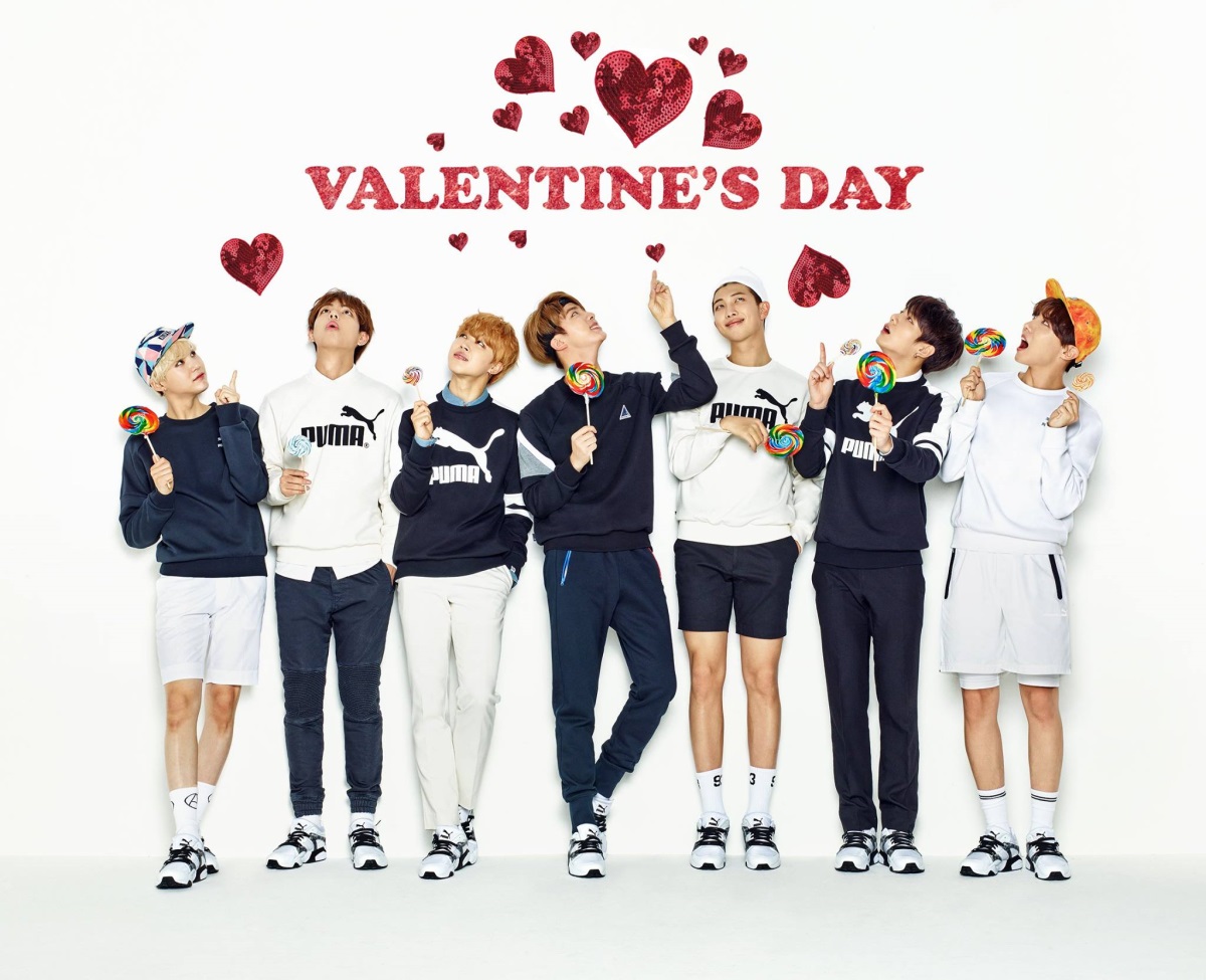 BTS wishes fans Happy Valentine's Day via Puma - K-POP HERALD