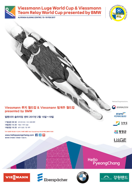 Viessmann 루지 월드컵 & Viessmann 팀계주 월드컵 포스터.