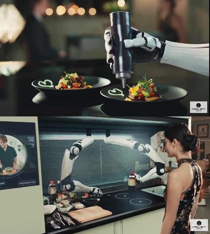 사진3=‘몰리 로보틱스’(Moley Robotics)의 로봇 셰프 ‘몰리 로보틱 키친’(유튜브 캡처)