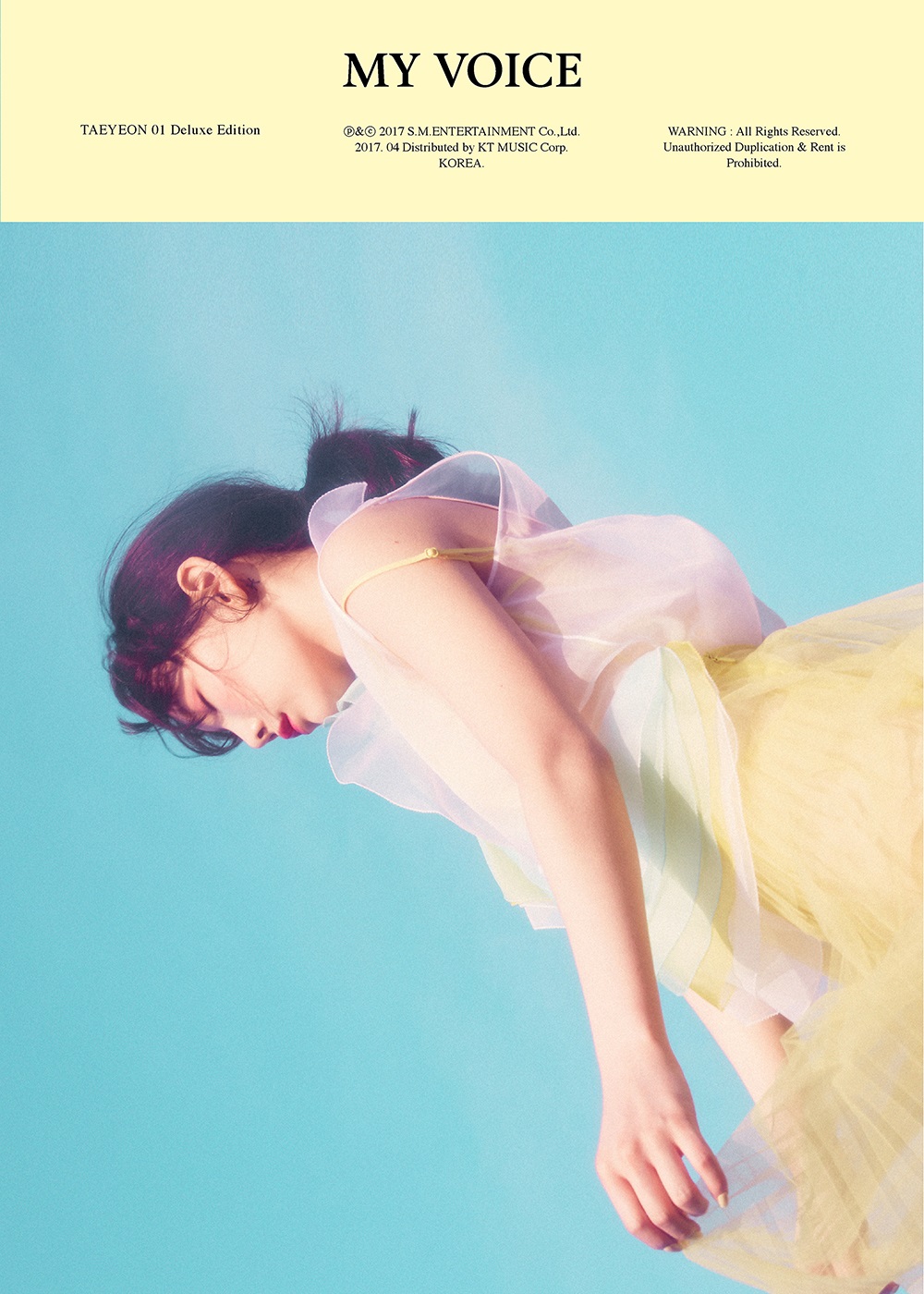 The teaser image for the deluxe edition of Taeyeon‘s “My Voice.” (S.M. Entertainment)
