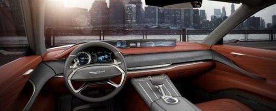 제네시스 SUV 실내 디자인 (사진=미국 제네시스 홈페이지)