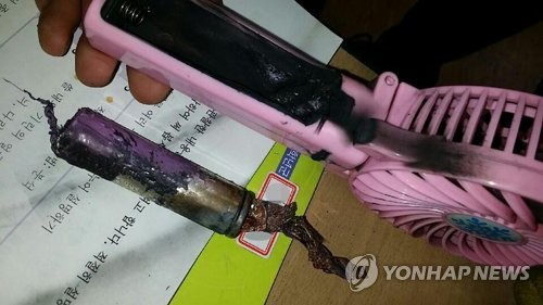휴대용 선풍기. 휴대용 선풍기 폭파 사고로 초등학생 13명이 병원으로 옮겨졌다. (사진=연합뉴스)