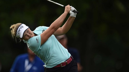 8언더파를 몰아쳐 1타차 선두에 나선 브룩 헨더슨.[사진=LPGA]