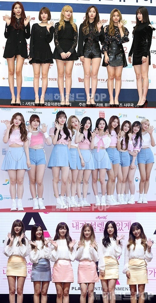 여자친구, 프리스틴, 에이핑크/사진=본사 DB