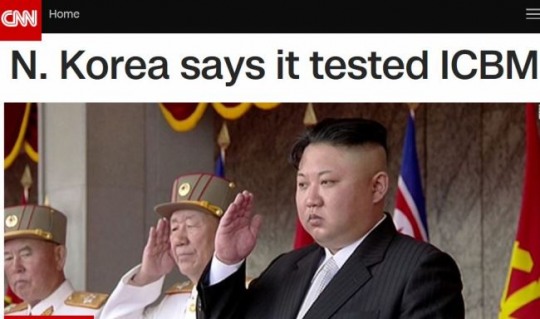 북한의 ICBM 발사실험 성공에 일본 정부가 강경 대응 입장을 밝혔다.
