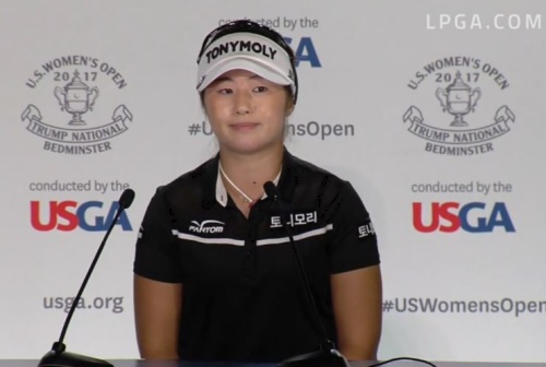 이정은6가 3언더파로 2라운드 경기를 마치고 인터뷰하고 있다. [사진=LPGA]