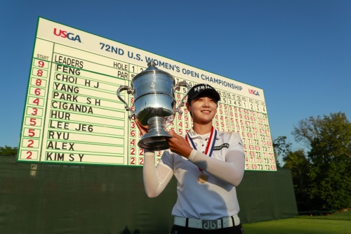 제72회 US여자오픈 챔피언 박성현과 리더보드를 장식한 한국선수들. [사진=USGA]