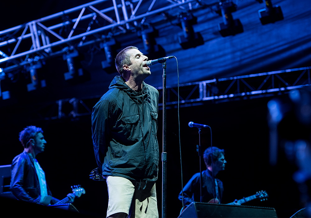 Liam Gallagher performs during the “Live Forever Long” concert in Seoul on Tuesday. (Live Nation Korea)
