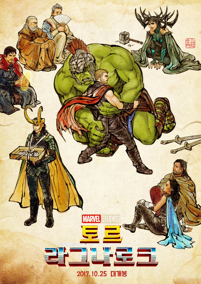 A promotional image for "Thor: Ragnarok" (Wooh Nayoung's Twitter)