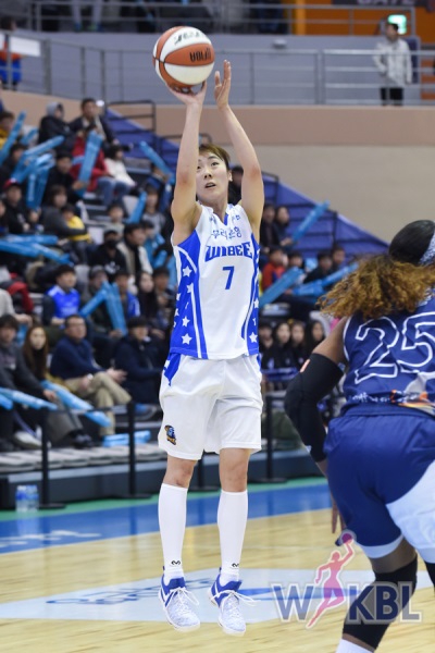 우리은행을 이끄는 박혜진. [사진=WKBL]