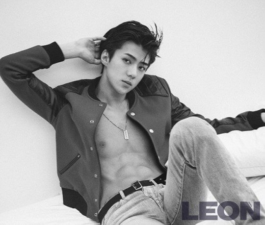 EXO's Sehun shows his new physique in Leon photo shoot - K-POP HERALD