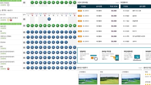 현재 운영되고 있는 부킹 사이트들.