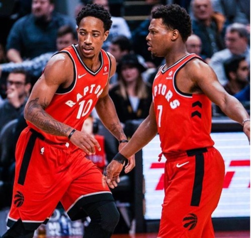 토론토 공격의 핵심인 드로잔과 라우리. [사진=NBA]