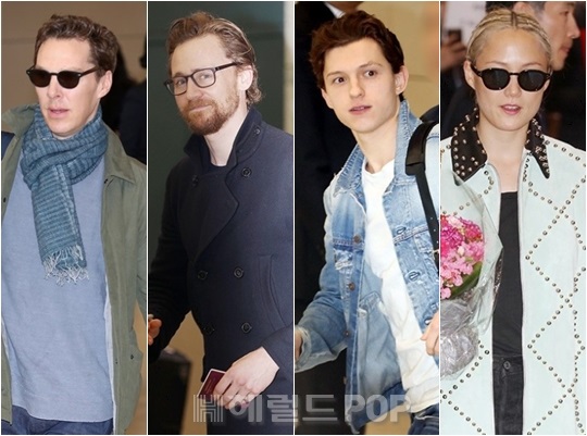 배우 베네딕트 컴버배치, 톰 히들스턴, 톰 홀랜드, 폼 클레멘티에프/서보형 기자
