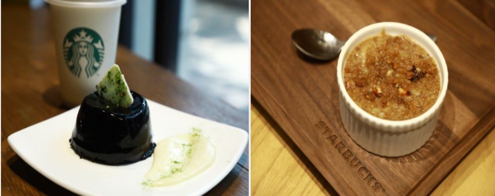 'Chocolate Rossomalai Mousse' 체나 치즈를 설탕시럽에 끓여 만든 라스말라이와 초콜릿무스를 혼합해 만든 디저트 요리(좌)
'Chomchom Tiramisu' 체나 치즈와 열대과일을 넣어 만든 이탈리아식 티라미수(우),
(출처:tataglobalbeverages)