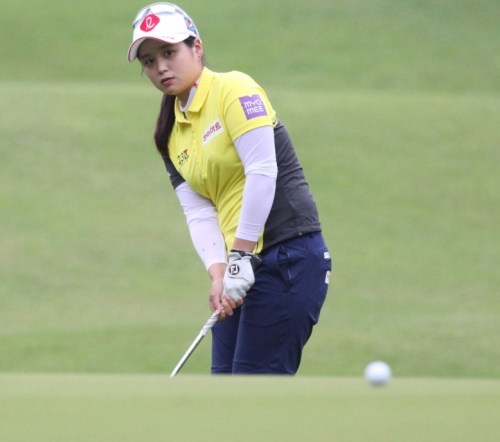 최혜진이 김현수를 상대로 5&4로 누르고 승점 2점을 챙겼다. [사진=KLPGA]
