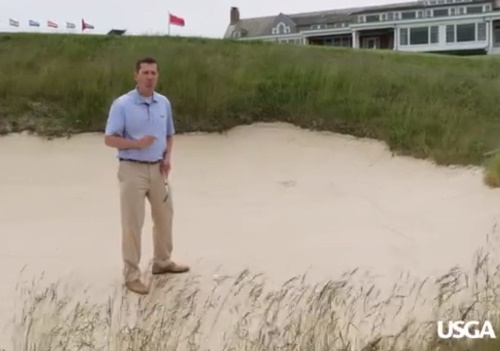 토마스 파겔 USGA 시니어 룰 디렉터가 올해 적용되는 로컬룰을 설명하고 있다. [사진=USGA]