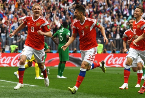 유리 가진스키가 2018 러시아 월드컵 대회 첫 골의 주인공이 됐다. [사진=FIFA 월드컵 페이스북]
