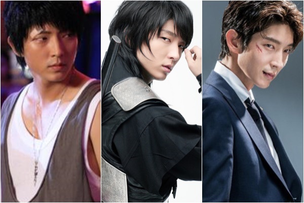 '개와 늑대의 시간'(왼쪽부터) '일지매' '무법 변호사' 속 이준기(사진=MBC, SBS, tvN)