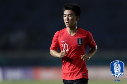 일본 전 완벽한 플레이메이킹을 선보인 황인범. [사진=대한축구협회]