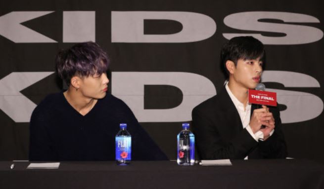 IKon attends a press conference for its new album “New Kids: The Final” in Seoul, Monday. (Yonhap)