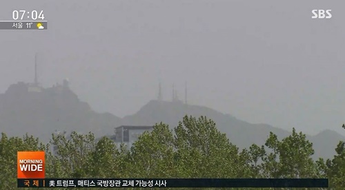 오늘 미세먼지 농도(사진=sbs)