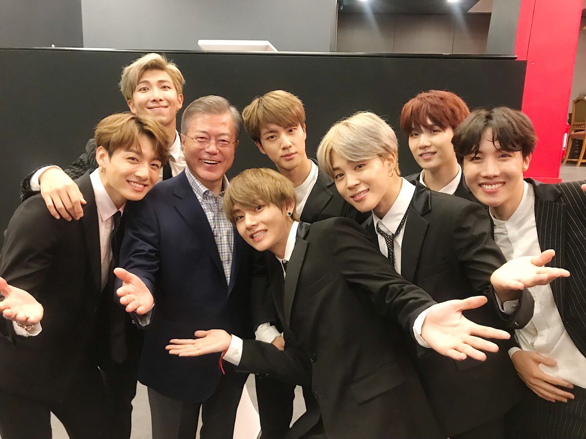 This photo was posted on BTS' Twitter on Oct. 14. (Twitter @BTS_BigHit)