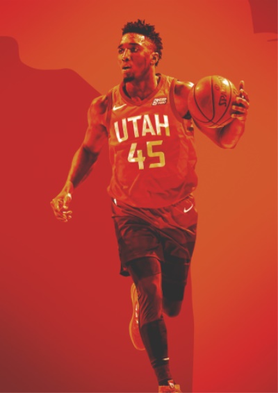 유타의 공격을 이끌고 있는 도노반 미첼. [사진=NBA]
