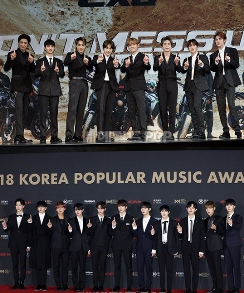 엑소. 워너원/사진=서보형 기자