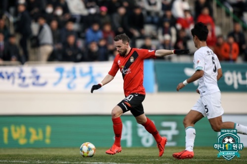 ACL 데뷔전을 앞두고 있는 조던 머치. [사진=프로축구연맹]