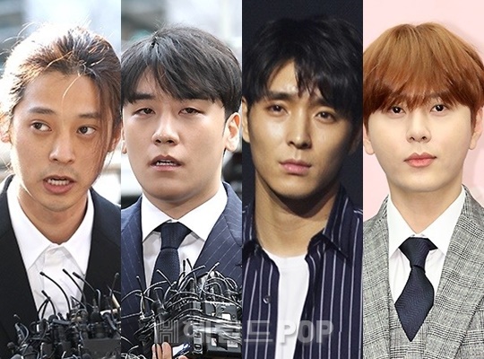 정준영, 승리, 최종훈, 용준형 / 사진=헤럴드POP DB
