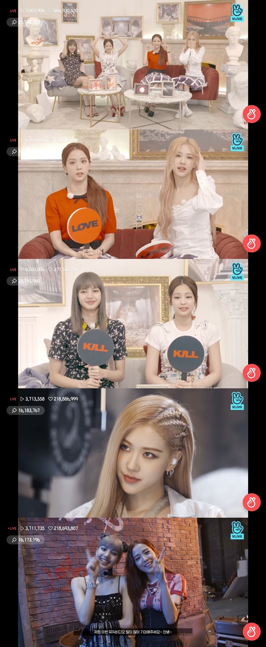 V라이브 블랙핑크 '킬 디스 러브' 카운트다운 방송캡처