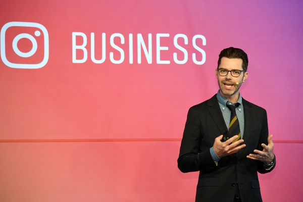 Instagram Vice President Jim Squires speaks at a press conference in Seoul.