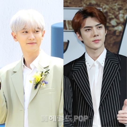 찬열 세훈/사진=민선유 기자