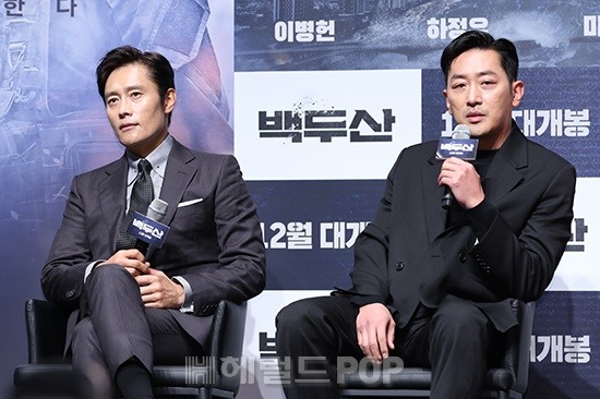 배우 이병헌, 하정우/사진=민선유 기자