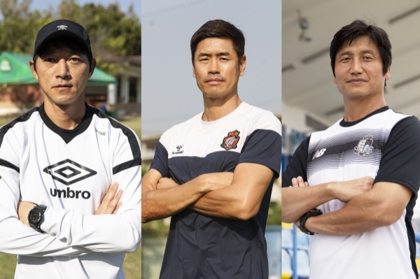 새롭게 구단에 부임한 성남의 김남일 감독, 경남의 설기현 감독, 서울이랜드 정정용 감독. [사진=프로축구연맹]