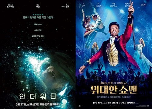영화 '언더워터', '위대한 쇼맨' 포스터