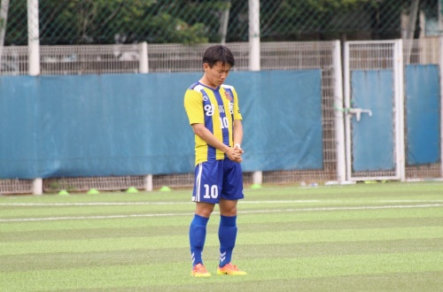 양동FC U-18 3학년 시절의 김찬이 기도를 하고 있는 모습. [사진=선수 본인 제공]