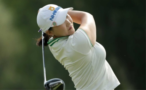 이미림이 지난주 ANA인스퍼레이션 마지막날 드라이버샷을 하고 있다. [사진=LPGA]