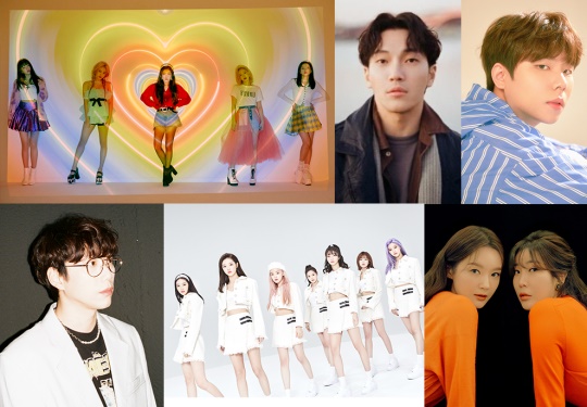 사진제공=SM, 아카이브아침, 안테나, 매직스트로베리 사운드, WM, 스톤뮤직, 뮤직버디, 블렌딩 제공