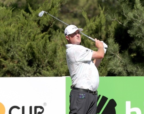 제이슨 코크랙이 더CJ컵 마지막날 5번 홀 티샷을 하고 있다. [사진=Getty Image for THE CJ CUP]