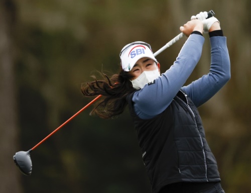 김아림은 4일내내 코스에서 마스크를 착용하고 경기했다. [사진=USGA]
