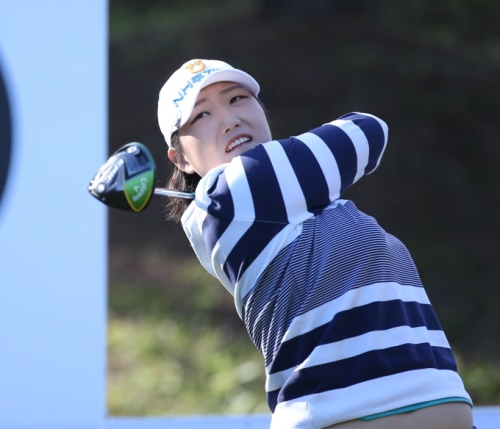 이미림이 지난해 BMW레이디스챔피언십 마지막날 드라이버 샷을 하고 있다. [사진=KLPGA]
