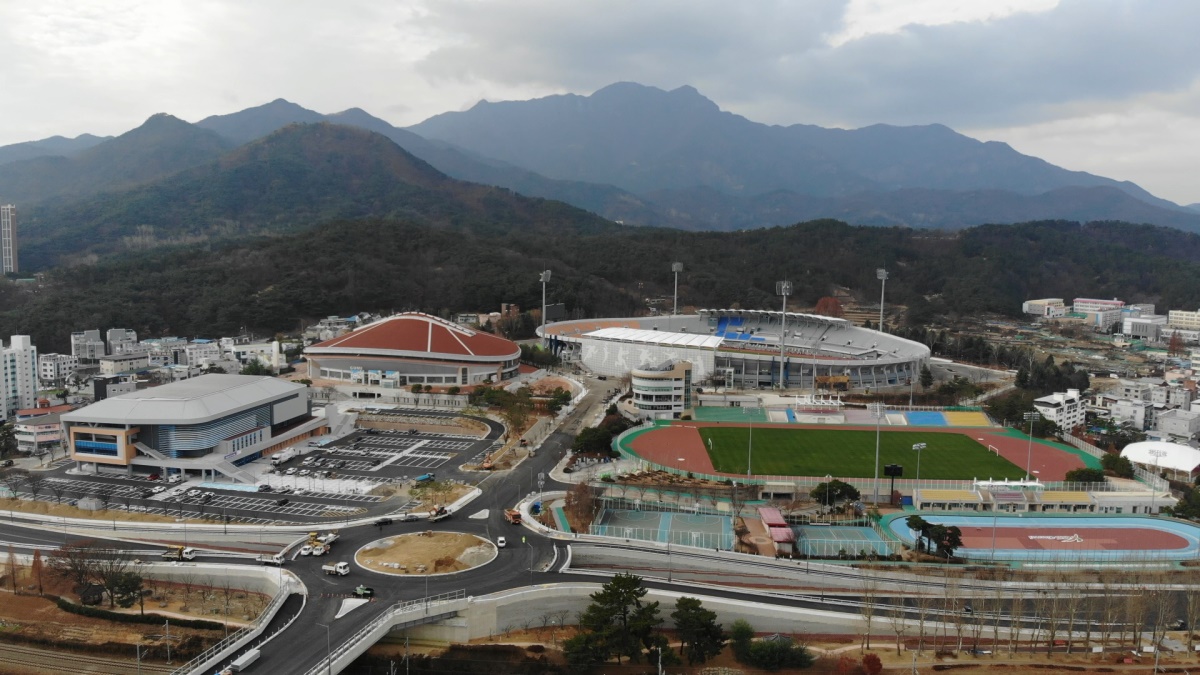 전국체전 주개최지인 경북 구미시 복합스포츠센터 전경.[경북도 제공]