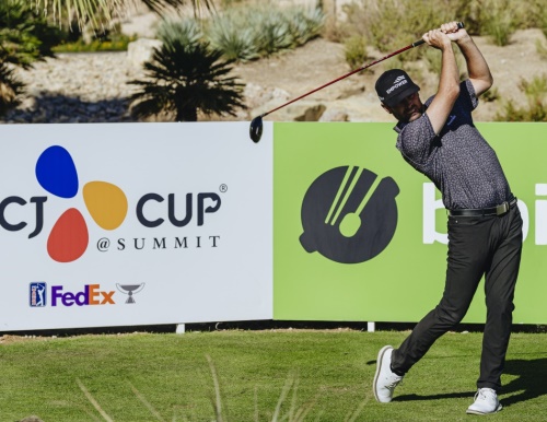 [THE CJ CUP @ SUMMIT] 1라운드 선두 로버트 스트렙의 티샷 [사진 = 게티이미지 for 더 CJ컵]